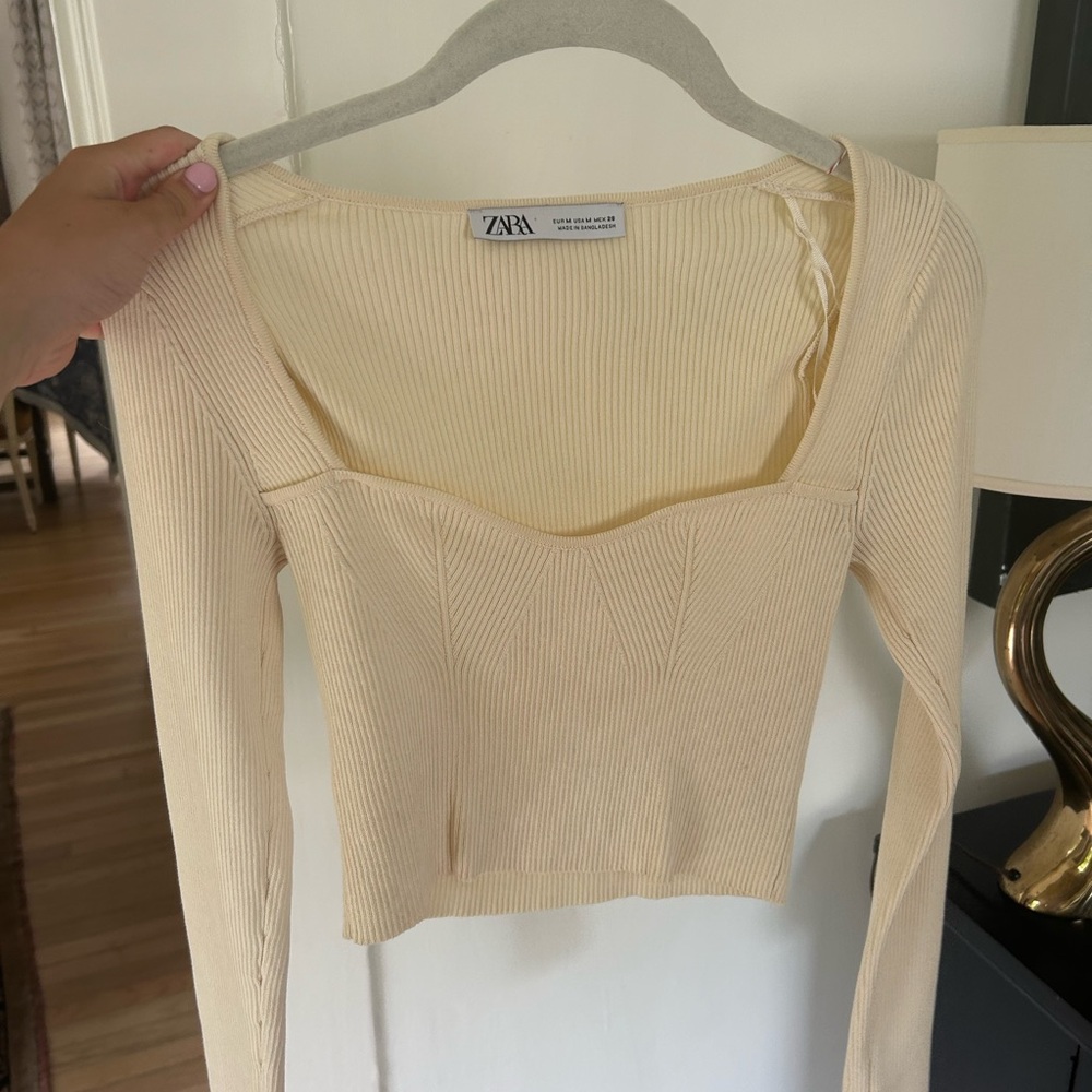 ZARA creme/yellowish top